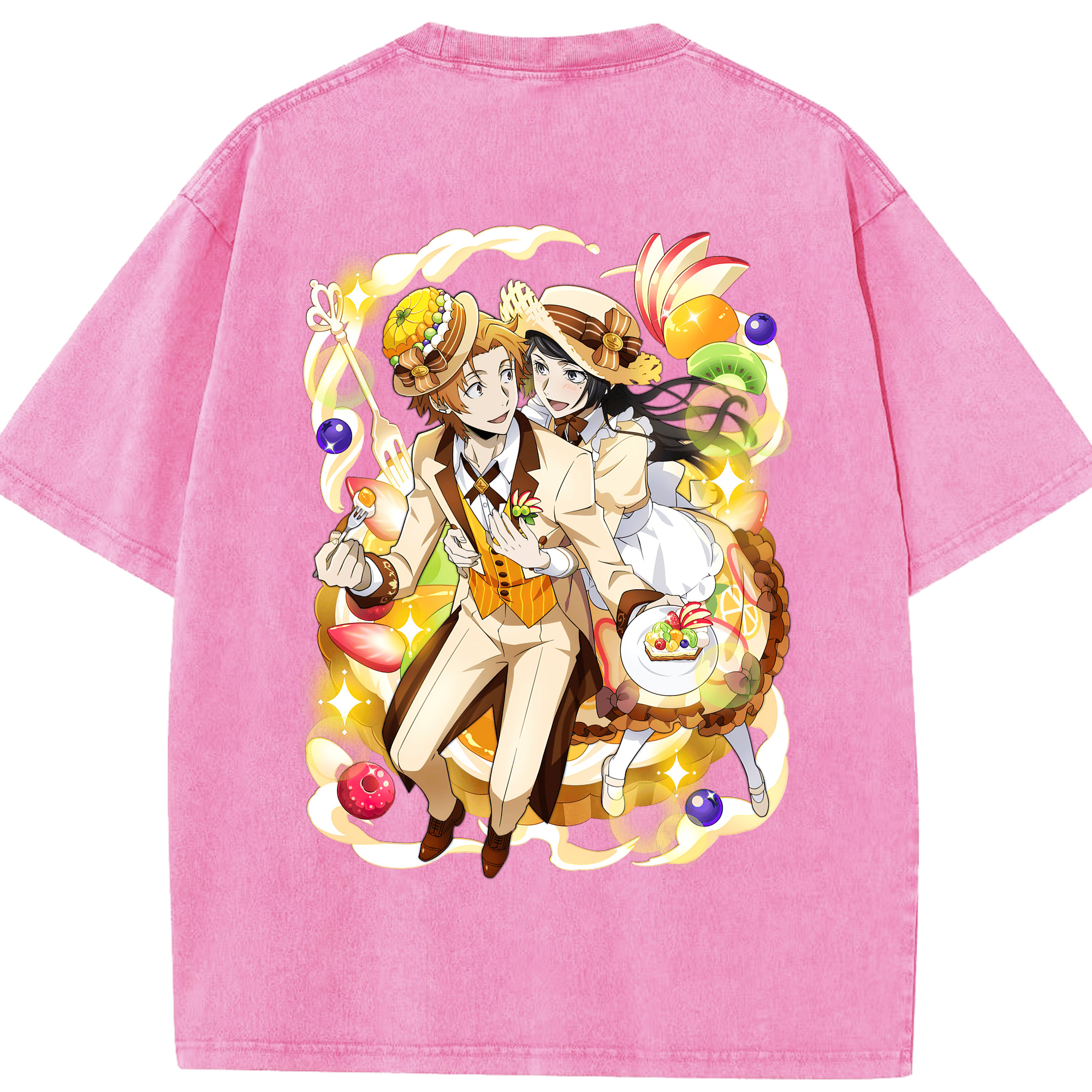 （画像用） 文豪ストレイドッグス Bungo Stray Dogs 綿100% ヴィンテージ風 半袖Tシャツ（背面プリント）
